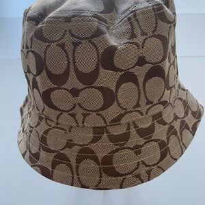 Coach Dark Brown Leatherware Hat